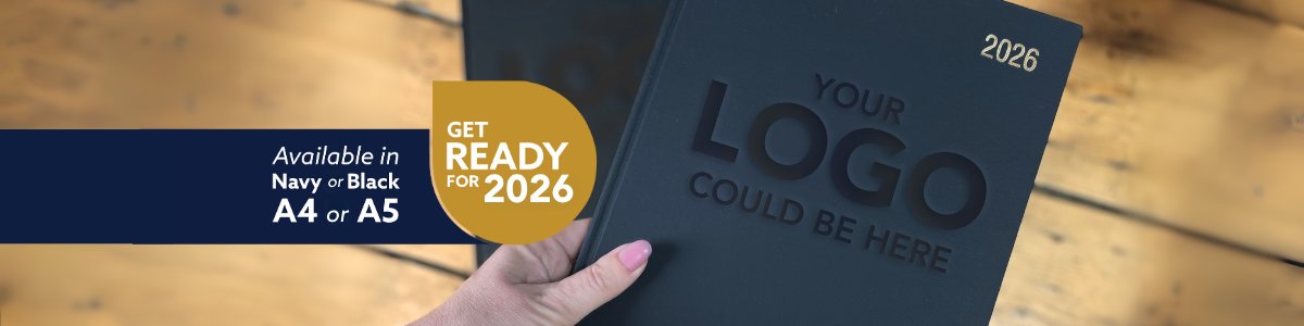 Add your logo and contact details to 2026 diaries