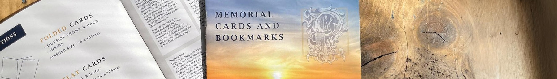 Memorial Card and bookmark booklet