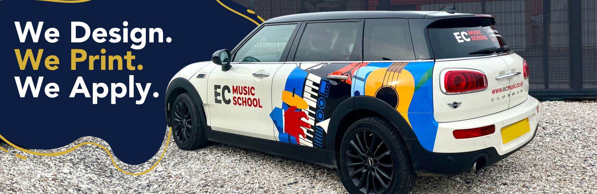 we design we print we apply car with vehilce graphics