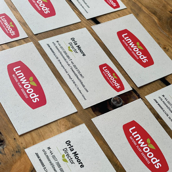 Business Cards with a matt lamination finish printed for Lindwoods