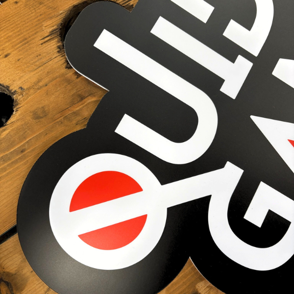 Black and white custom cut foamex board