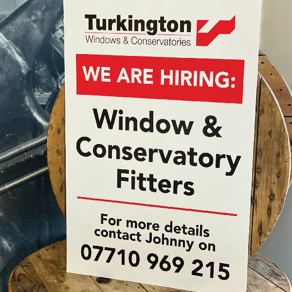 Foamex Boards, signage for Turkington