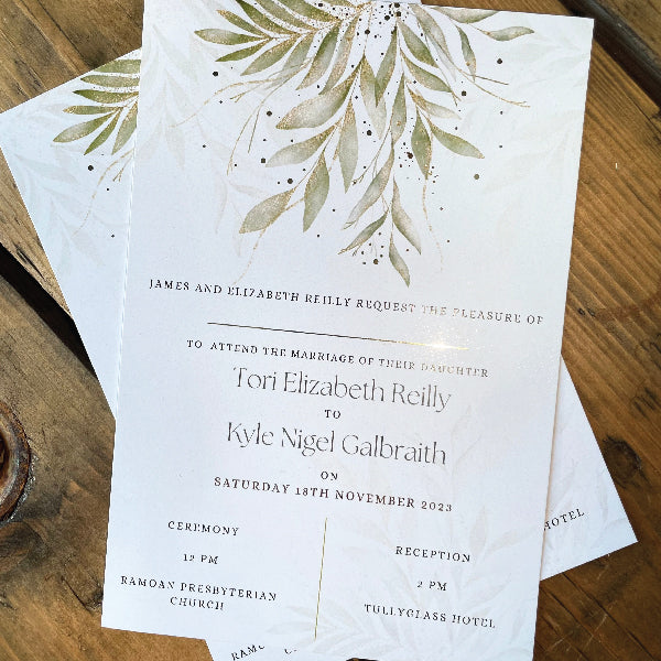 Foiling Wedding Invitations