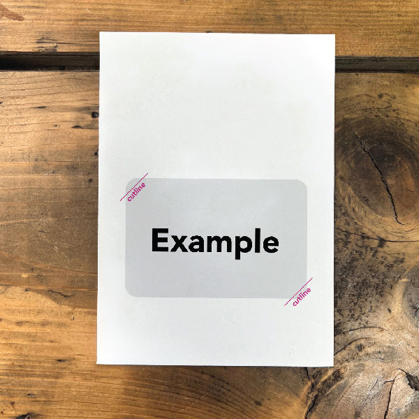 Example of the Cutline of an A5 Gift Holder