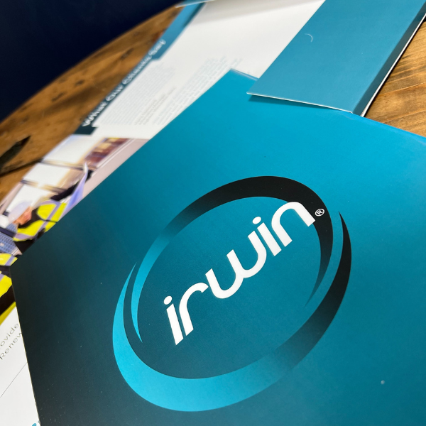 Irwin Inter Locked Folder A4 Blue