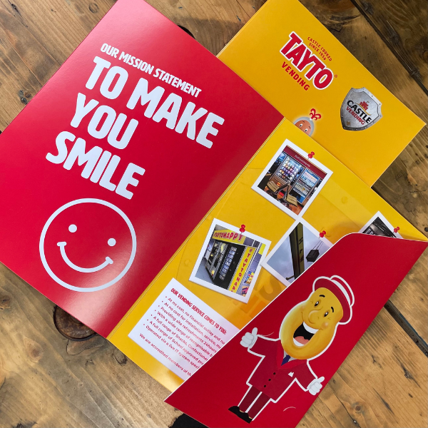 Tayto Inter Locked Folder A4 Yellow and Red
