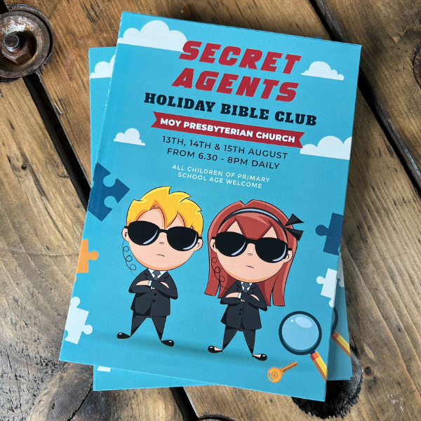 Blue animated leaflet A5