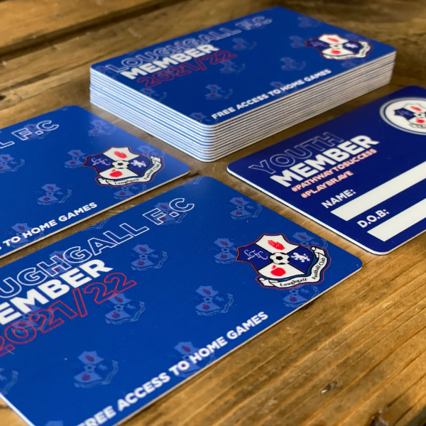 Loughgall football club membership cards