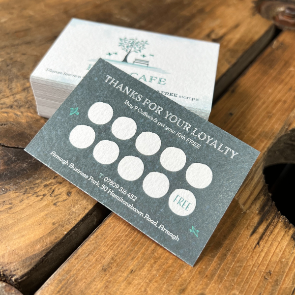 Park Cafe Loyalty Card Green and white