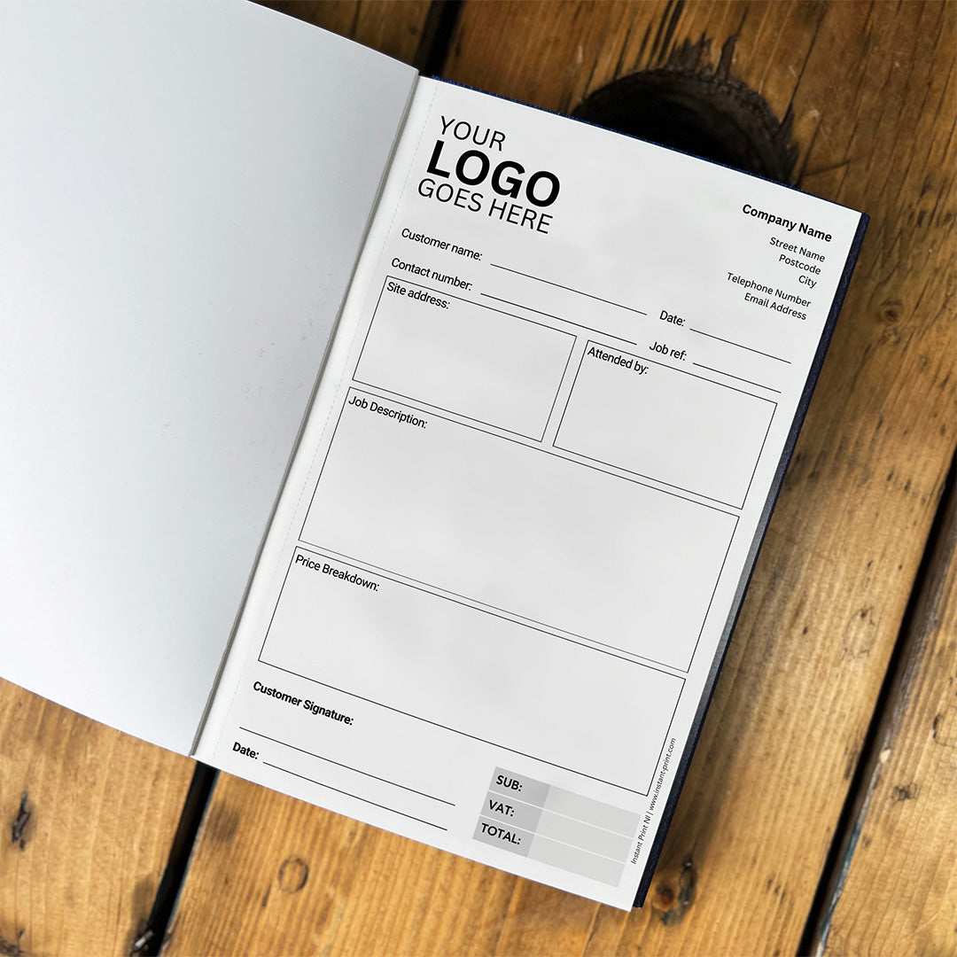 Quotation Book, add your logo and contact details