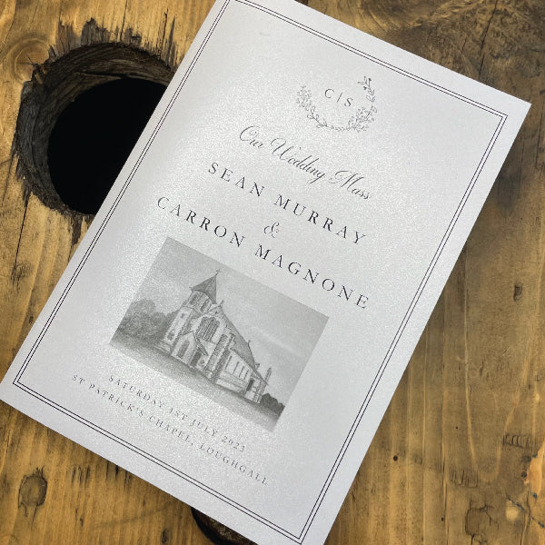 A5 Mass Booklet, with a cover printed on Ivory Pearlescent Card
