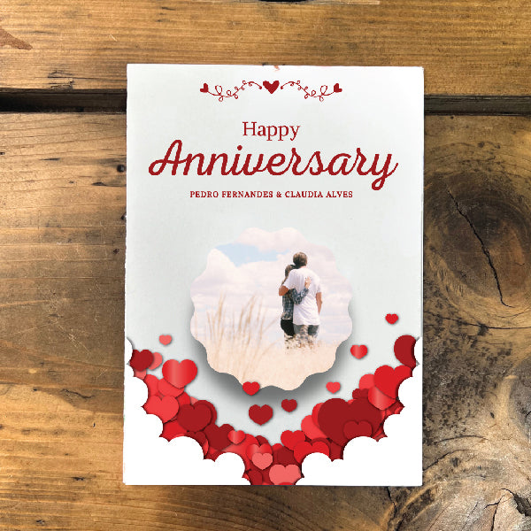 Happy Anniversary Cards, printed on 350g Silk Premium Card