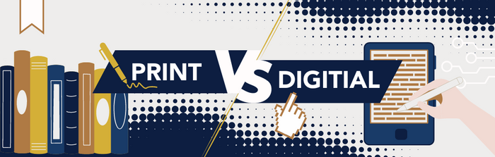 Print VS Digital Featured Image for Blog