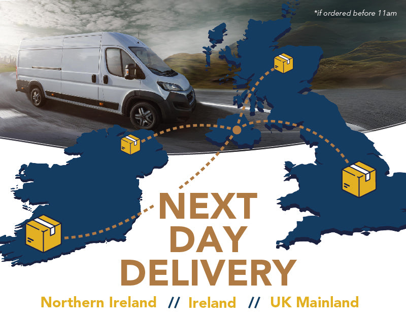 Next Day Delivery to Northern Ireland, Ireland and United Kingdom with Instant Print NI