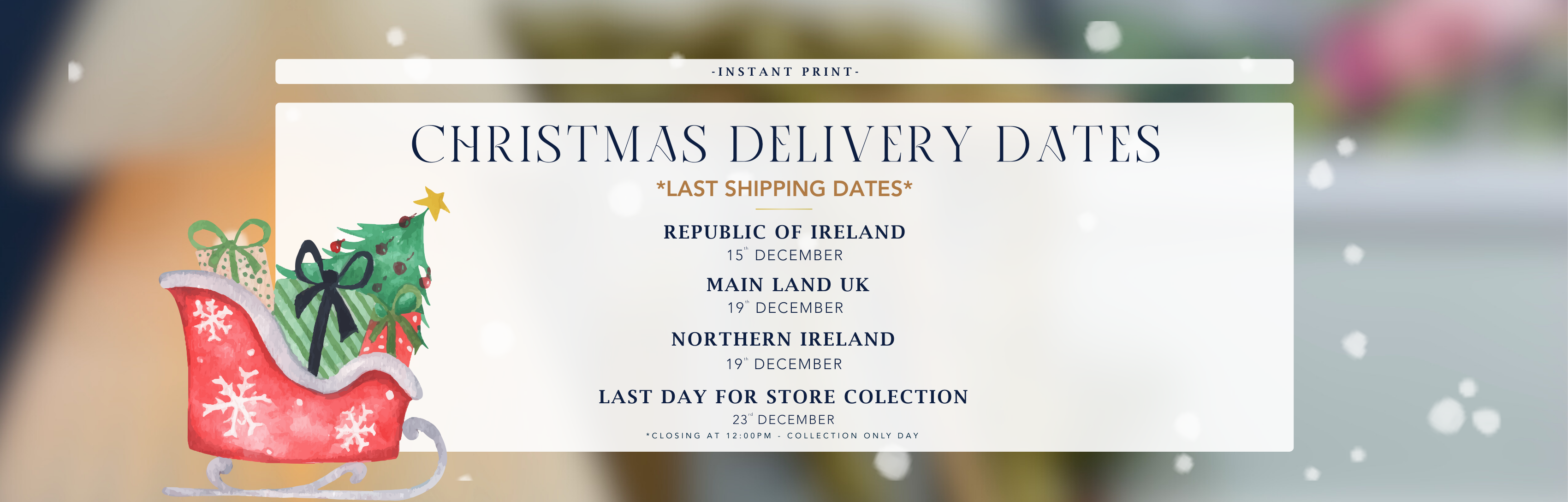 Christmas delivery dates 