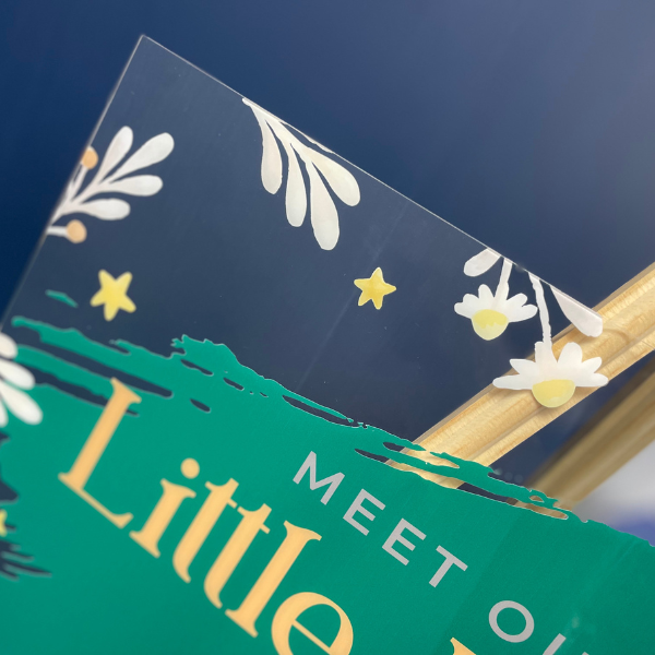 Corner of acrylic board on a aisle