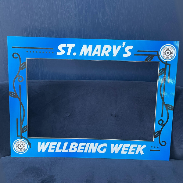St. Marys Wellbeing Week Selfie Frame