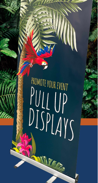 Trade Show Pop-Up Banner on a jungle background