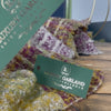 Green tags, showing of gold foiling with "Luxury Garland"