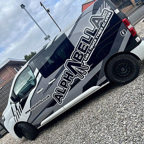 White, Grey and Black Vehicle Graphics for Alphabella.